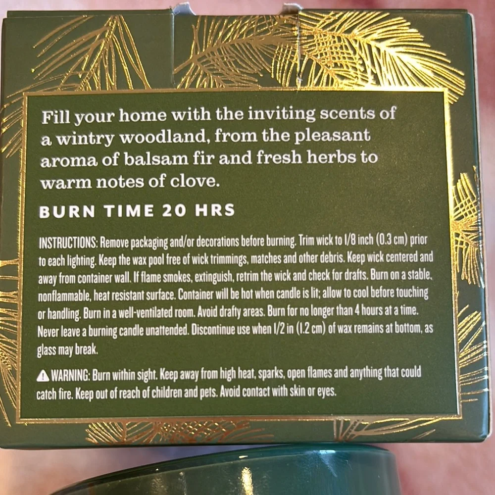 Sur La Table Balsam Clove Soy Candle Green Glass